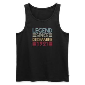 Legends birthday December 1921 born gift - Men's Premium Organic Tank Top - black - Front - Michal (187cm)