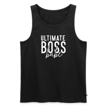 Mama Ehefrau Chef - Männer Premium Bio Tank Top - Schwarz - Vorne - Michal (187cm)