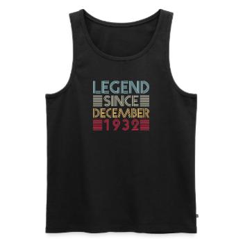 Legenden Geburtstag Dezember 1932 geboren Geschenk - Männer Premium Bio Tank Top - Schwarz - Vorne - Michal (187cm)