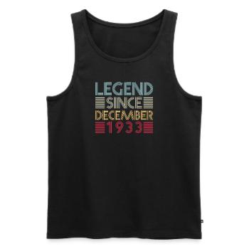 Legenden Geburtstag Dezember 1933 geboren Geschenk - Männer Premium Bio Tank Top - Schwarz - Vorne - Michal (187cm)