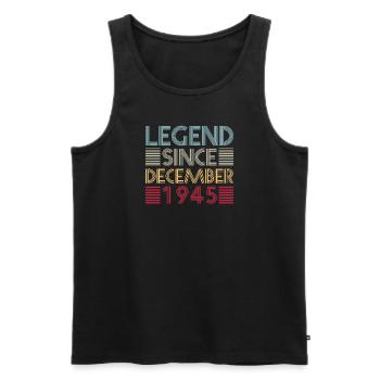 Legenden Geburtstag Dezember 1945 geboren Geschenk - Männer Premium Bio Tank Top - Schwarz - Vorne - Michal (187cm)