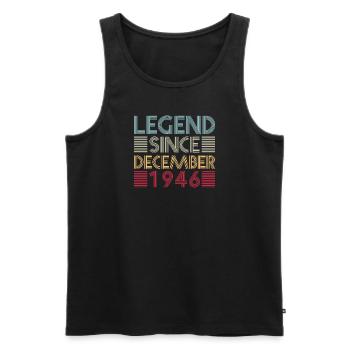 Legenden Geburtstag Dezember 1946 geboren Geschenk - Männer Premium Bio Tank Top - Schwarz - Vorne - Michal (187cm)