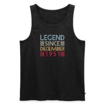 Legenden Geburtstag Dezember 1951 geboren Geschenk - Männer Premium Bio Tank Top - Schwarz - Vorne - Michal (187cm)