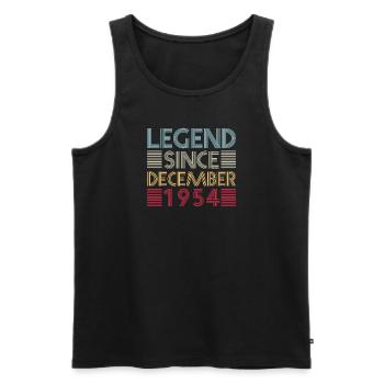 Legenden Geburtstag Dezember 1954 geboren Geschenk - Männer Premium Bio Tank Top - Schwarz - Vorne - Michal (187cm)