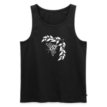 Bee - Men's Premium Organic Tank Top - black - Front - Michal (187cm)