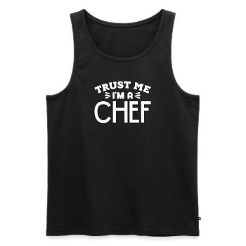 Chef Profession Gastronomie Cuisine Chapeau de Chef - Débardeur bio Premium Homme - noir - Devant - Michal (187cm)