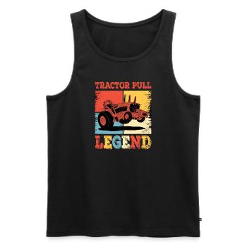 Farmer Tractor Agriculture Farmer Tractor Farm - Men's Premium Organic Tank Top - black - Front - Michal (187cm)