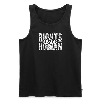 Droits de l’homme Politique Manifestation sur la liberté - Débardeur bio Premium Homme - noir - Devant - AI Model Male 178 light (178cm)