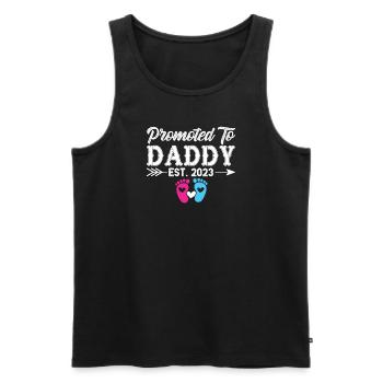Vater 2023 - Papa 2023 - Papa werden Schwanger - Männer Premium Bio Tank Top - Schwarz - Vorne - AI Model Male 178 light (178cm)