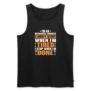 Mechanical Engineer Mechanical Engineer Profession - Men's Premium Organic Tank Top - black - Front - AI Model Male 178 light (178cm)