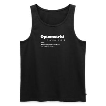 Augenoptiker Optometrist Optiker Augenarzt Kaffee - Männer Premium Bio Tank Top - Schwarz - Vorne - AI Model Male 178 light (178cm)
