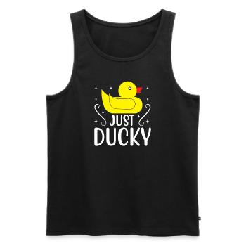 Entenfamilie Gummienten Badeente Entchen - Männer Premium Bio Tank Top - Schwarz - Vorne - AI Model Male 178 light (178cm)