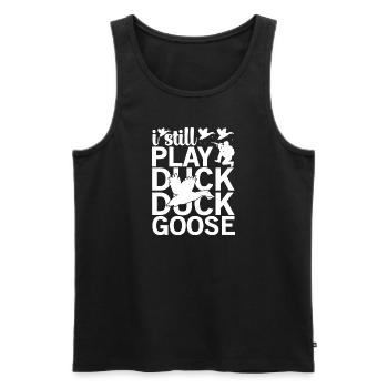 Jagd Jäger Wild Wald Jagen Gans Natur Geschenk - Männer Premium Bio Tank Top - Schwarz - Vorne - AI Model Male 178 light (178cm)