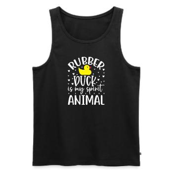 Entenfamilie Gummienten Badeente Entchen - Männer Premium Bio Tank Top - Schwarz - Vorne - AI Model Male 178 light (178cm)