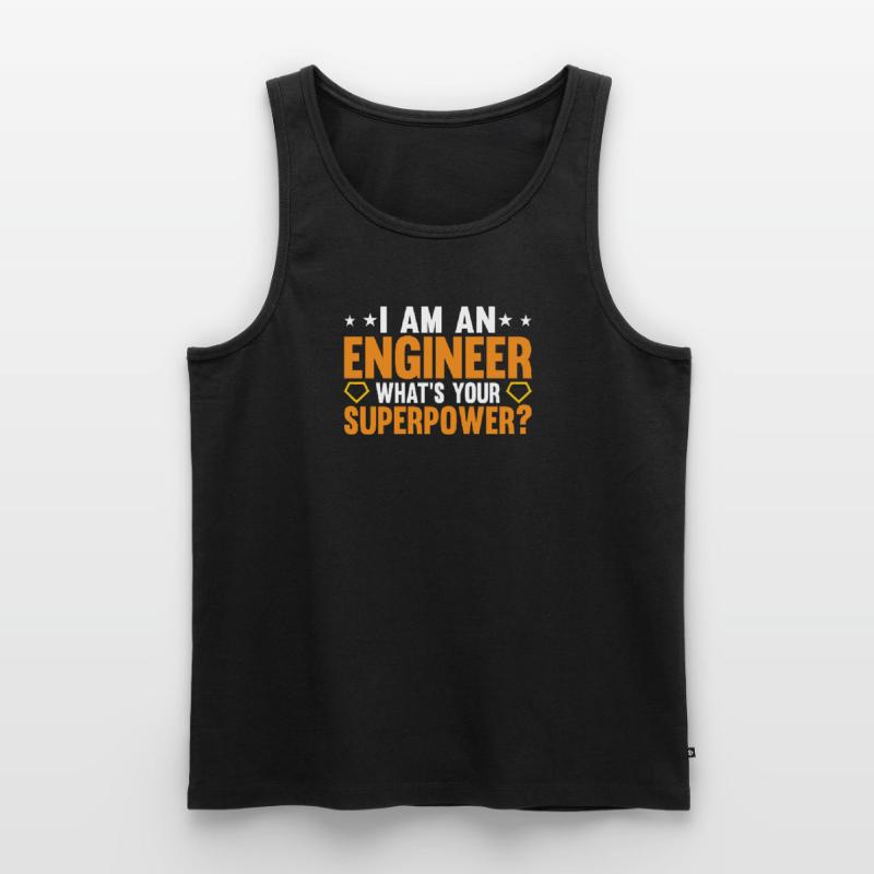Engineer Brain Mechanical Engineering Electrical Engineering Math Men's Premium Organic Tank Top