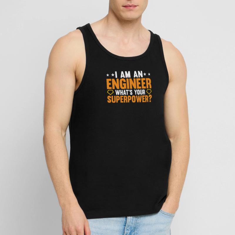 Engineer Brain Mechanical Engineering Electrical Engineering Math Men's Premium Organic Tank Top