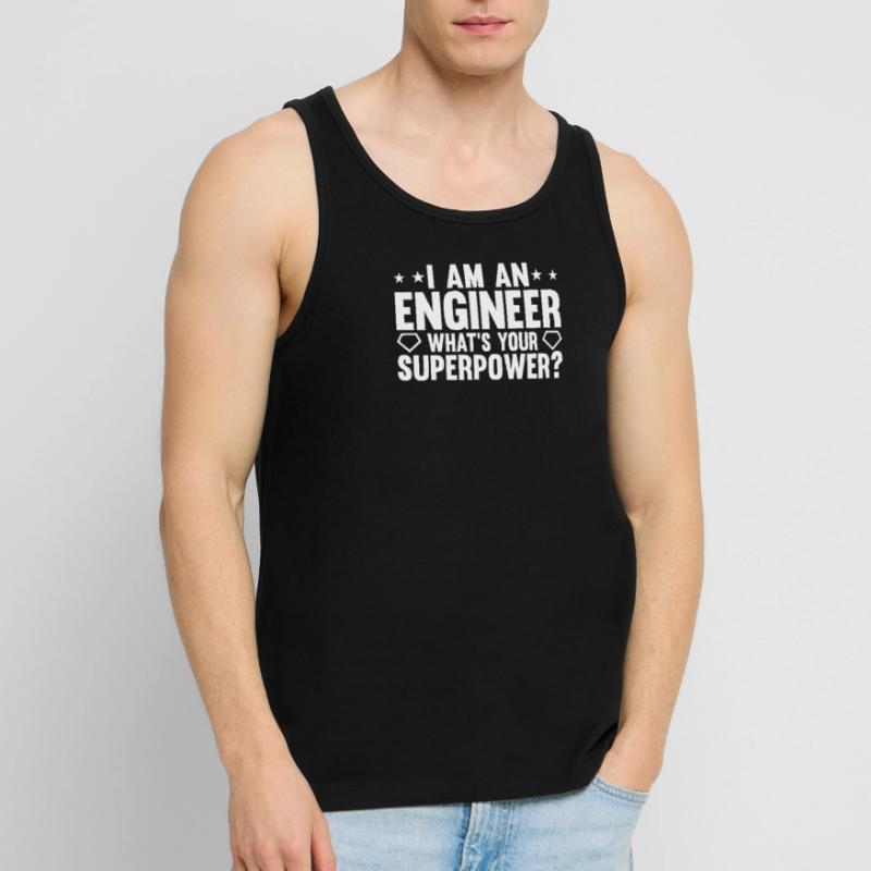 Engineer Brain Mechanical Engineering Electrical Engineering Math Men's Premium Organic Tank Top
