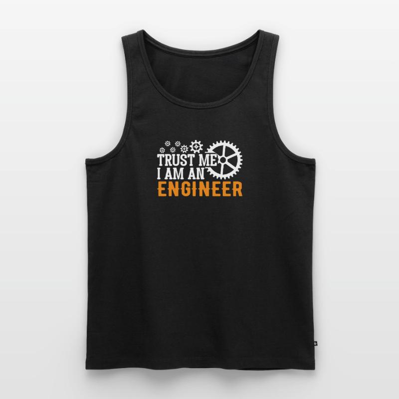 Engineer Brain Mechanical Engineering Electrical Engineering Math Men's Premium Organic Tank Top