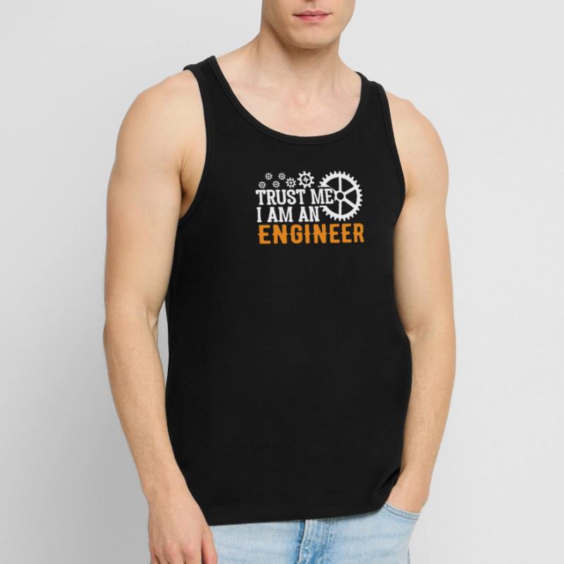 Engineer Brain Mechanical Engineering Electrical Engineering Math Men's Premium Organic Tank Top