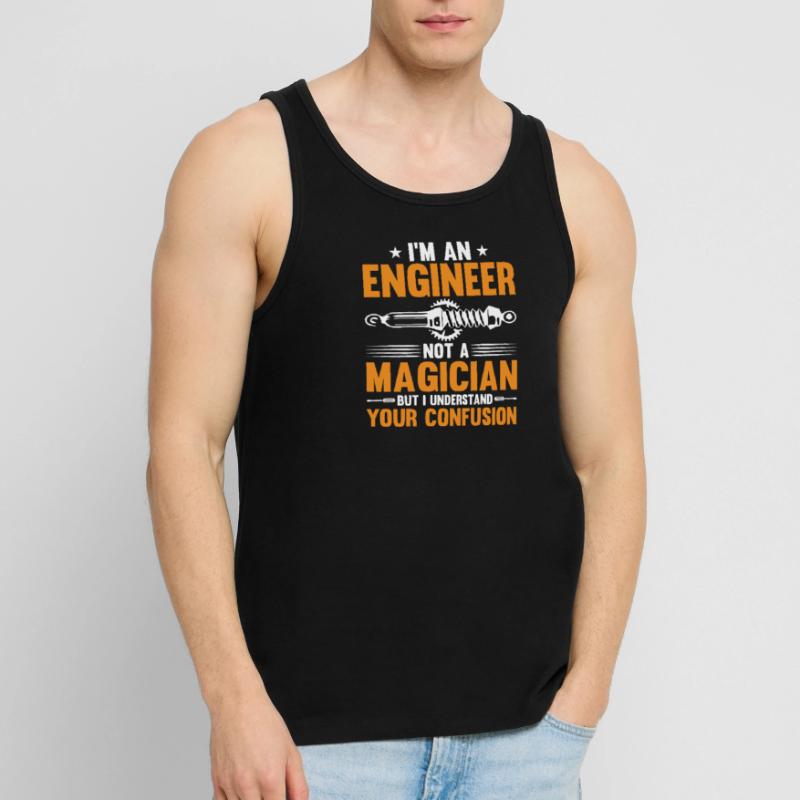 Engineer Brain Mechanical Engineering Electrical Engineering Math Men's Premium Organic Tank Top