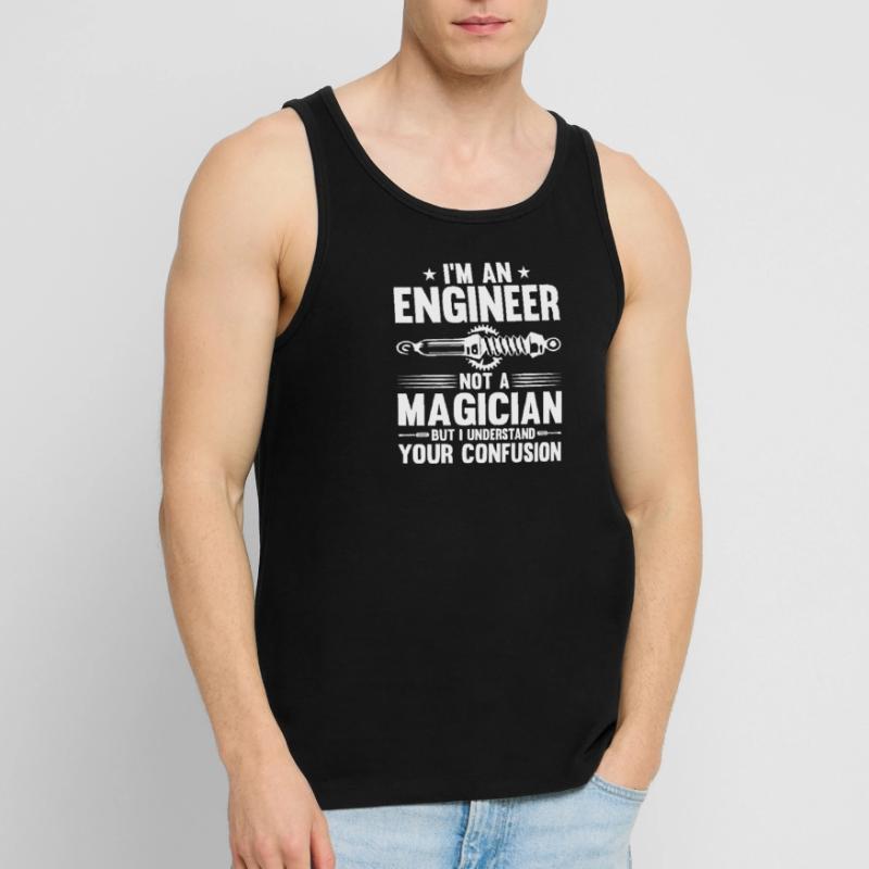 Engineer Brain Mechanical Engineering Electrical Engineering Math Men's Premium Organic Tank Top