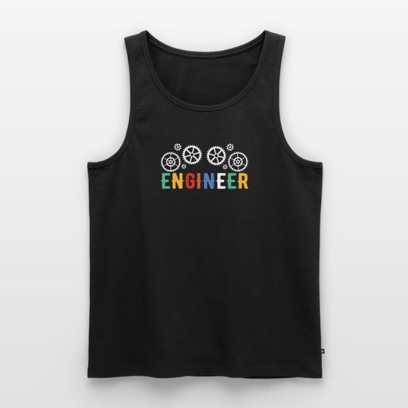 Engineer Brain Mechanical Engineering Electrical Engineering Math Men's Premium Organic Tank Top