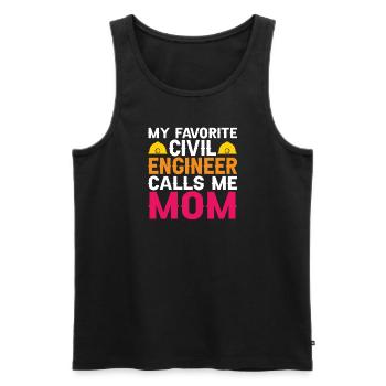 Civil Engineer Bridge Construction Statics Son Mama Engineer - Men's Premium Organic Tank Top - black - Front - AI Model Male 178 light (178cm)