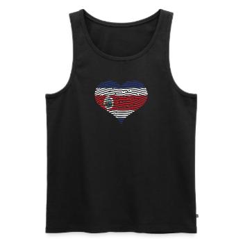 Drapeau du Costa Rica Flag Coeur - Débardeur bio Premium Homme - noir - Devant - Michal (187cm)