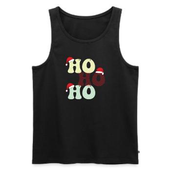 Père Noël Noël Drôle de dicton - Débardeur bio Premium Homme - noir - Devant - Michal (187cm)