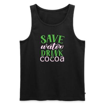 Ich bin heißer Schokoladentrinker Choco Drink - Männer Premium Bio Tank Top - Schwarz - Vorne - AI Model Male 178 light (178cm)