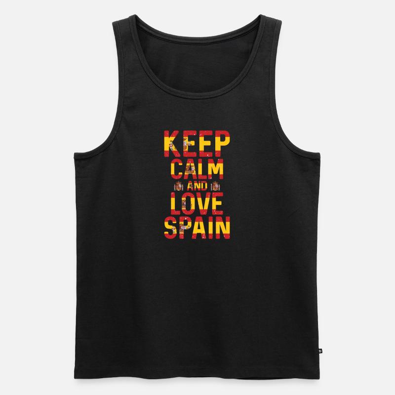 Ich liebe Spanien - Männer Premium Bio Tank Top - Schwarz