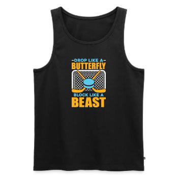 Eishockey Verein Team Sport Geschenk - Männer Premium Bio Tank Top - Schwarz - Vorne - Michal (187cm)