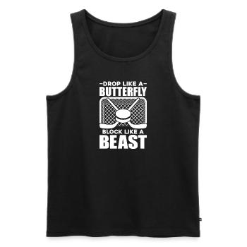Eishockey Verein Team Sport Geschenk - Männer Premium Bio Tank Top - Schwarz - Vorne - Michal (187cm)
