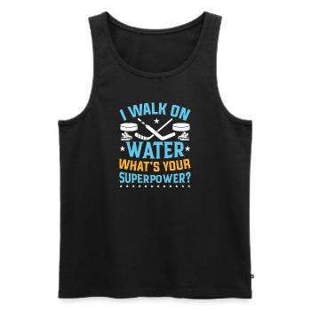 Eishockey Verein Team Sport Geschenk - Männer Premium Bio Tank Top - Schwarz - Vorne - Michal (187cm)