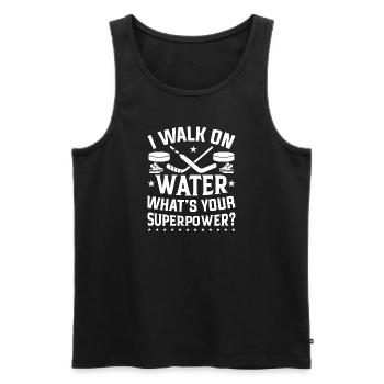Eishockey Verein Team Sport Geschenk - Männer Premium Bio Tank Top - Schwarz - Vorne - Michal (187cm)