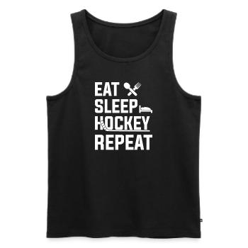 Eishockey Verein Team Sport Geschenk - Männer Premium Bio Tank Top - Schwarz - Vorne - Michal (187cm)