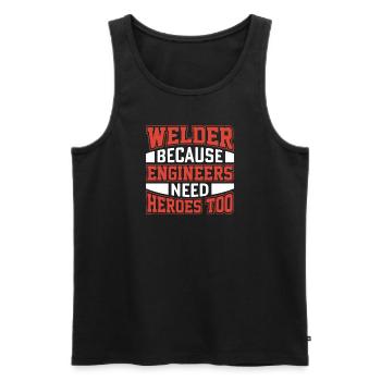 Welder Profession Heat Steel Gas TIG MAG Welding - Men's Premium Organic Tank Top - black - Front - Michal (187cm)