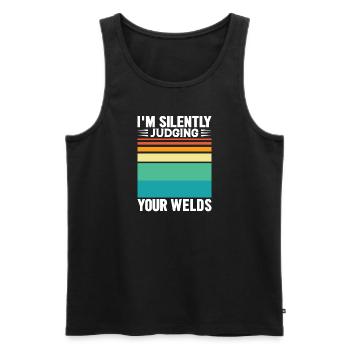 Welder Profession Heat Steel Gas TIG MAG Welding - Men's Premium Organic Tank Top - black - Front - Michal (187cm)