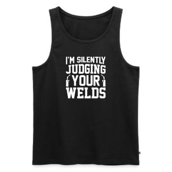 Welder Profession Heat Steel Gas TIG MAG Welding - Men's Premium Organic Tank Top - black - Front - Michal (187cm)