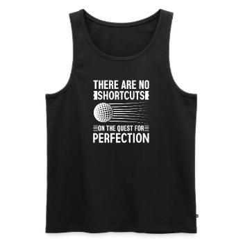 Golf Golfer Gift Hobby Club Quote - Men's Premium Organic Tank Top - black - Front - AI Model Male 178 light (178cm)