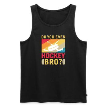 Eishockey Verein Team Sport Geschenk - Männer Premium Bio Tank Top - Schwarz - Vorne - Michal (187cm)
