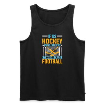 Eishockey Verein Team Sport Geschenk - Männer Premium Bio Tank Top - Schwarz - Vorne - Michal (187cm)