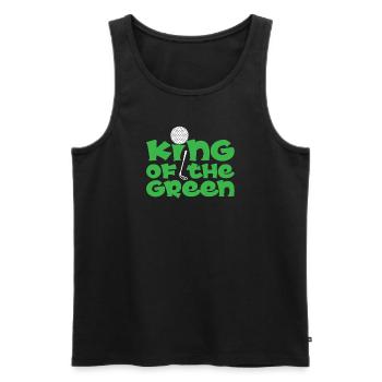 Golf Golfer Gift Hobby Club Quote - Men's Premium Organic Tank Top - black - Front - AI Model Male 178 light (178cm)