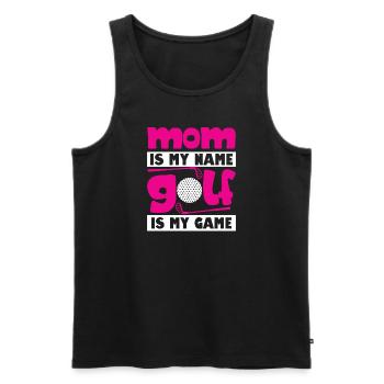 Golfspieler Golfer Golfschläger Golfen Golf Mutter - Männer Premium Bio Tank Top - Schwarz - Vorne - Michal (187cm)