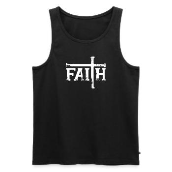 Christentum Jesus Religion Glaube Kreuz Gebet - Männer Premium Bio Tank Top - Schwarz - Vorne - Michal (187cm)