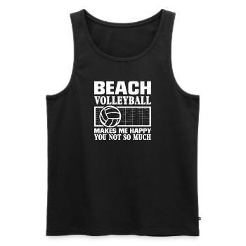 Volleyball Volley Aufschlag Volleyballspieler - Männer Premium Bio Tank Top - Schwarz - Vorne - AI Model Male 178 light (178cm)