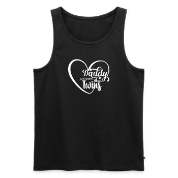 Twin daddy Father Daddy Father Twins - Men's Premium Organic Tank Top - black - Front - Michal (187cm)