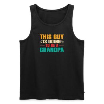 Opa Geschenkidee Opa weiß alles Spruch Großvater - Männer Premium Bio Tank Top - Schwarz - Vorne - Michal (187cm)