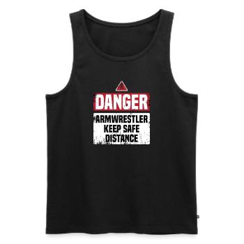 Armdrücken Armwrestling Armdrücker - Männer Premium Bio Tank Top - Schwarz - Vorne - Michal (187cm)