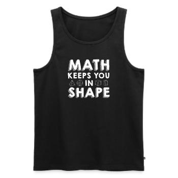 Professeur de mathématiques Formule mathématique Professeur de géométrie - Débardeur bio Premium Homme - noir - Devant - AI Model Male 178 light (178cm)